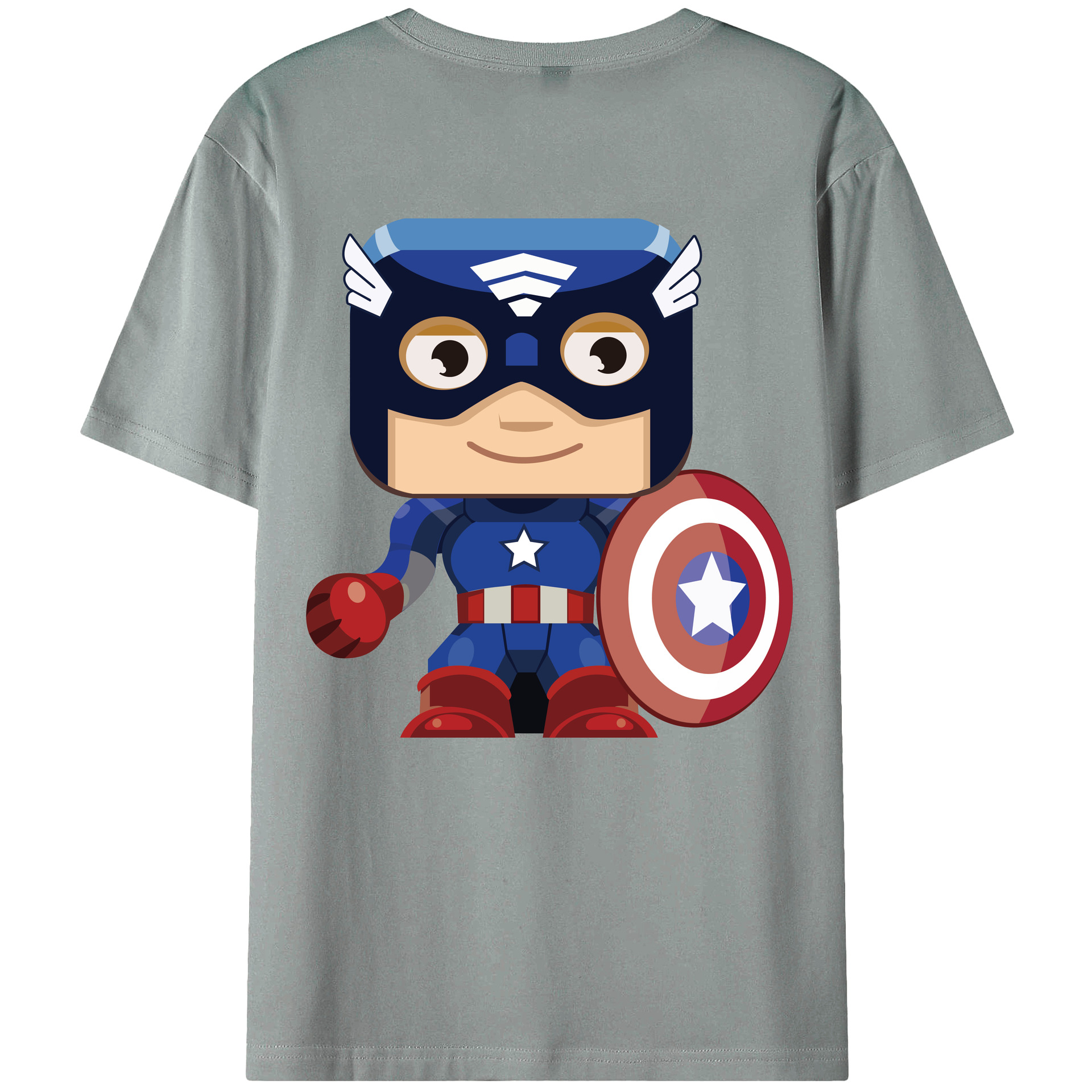 （画像用） アベンジャーズ The Avengers 綿100％ メンズ半袖Tシャツ（バックプリント） 通気性